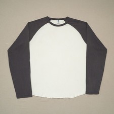 Vintage 90s Y2k 2000s Gap Factory Raglan Long Sleeve Baseball T Shirt Adult M picture