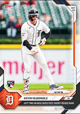 Kevin McGonigle (RC) TIGERS ROOKIE RECORD 2026 MLB Topps NOW Card 711  PRE-SALE picture