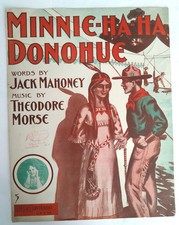 VTG 1908 Sheet Music MINNIE-HA-HA DONOHUE Irish Native American Love Song EXC picture