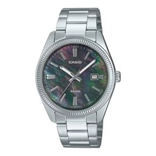 Casio MTP-1302DS-1A Mens 50M WR Watch Stainless Steel mother of pearl New picture