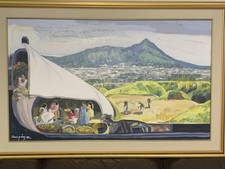 Bernabe Créspin Salvadoran Painter Oil On Canvas Signed Framed Landscape picture