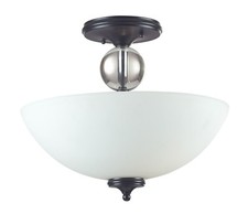 Z-Lite Harmony 3 Light Matte Black Semi Flush Mount Ceiling Light $273 picture