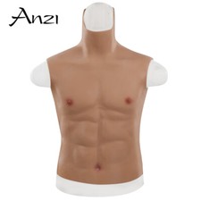 Anzi Silicone Man Cheast Muscle Enhancer Suit Vest For Crossdresser Cosplayer  picture