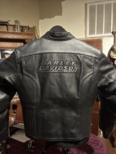 Harley Davidson Womens Leather Motorcycle Jacket Black 97036-04VW Cafe Racer picture
