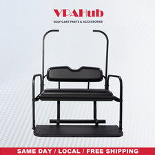 VPAHub Club Car DS Flip Folding Black Rear Seat, Fit for 1982-2007 Models picture