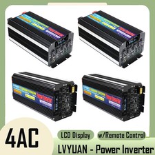 4000W/8000W 5000W/10000W Power Inverter USB 24V 12V to 110V 4AC w/Remote Control picture