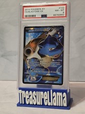 2014 Pokemon XY Full Art Holo Blastoise EX PSA 8 #142/146 NM picture
