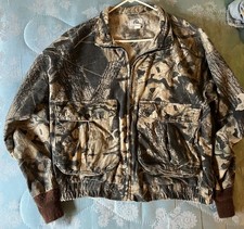 Vintage Mossy Oak Camo Jacket Full Zip Hunting 100% Cotton picture
