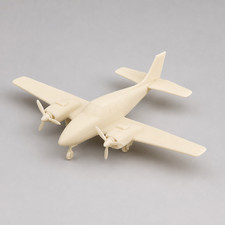 N Scale Aircraft Beechcraft Baron 3D Printed Resin 1:160 Matte Ivory Unpainted picture