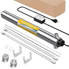 Whole House UV Water Filter System 12 GPM, 55W UV Sterilizer, 3/4