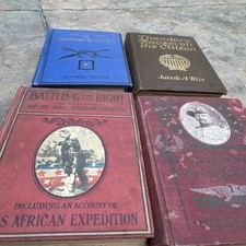 Vintage Theodore Roosevelt 4-Book Lot 1901-1919 Biography First Editions History picture