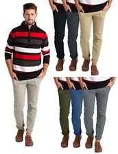 Mens Full Pant Slim Fit Classic Casual Stretch Cotton Skinny Chino Dress Pants picture