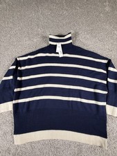 TOPSHOP Oversized Striped Turtleneck Sweater size 4-6 picture