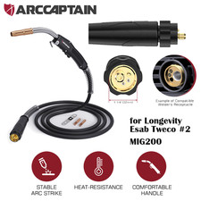 ARCCAPTAIN 10ft 250A MIG Welding Gun Euro connection Replacement for MIG200 picture