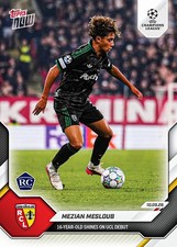 Mezian Mesloub RC 16 Yr Old Shines In Debut 2026-27 UCL Topps NOW #15 PRESALE picture