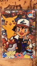 Ash Pikachu Togepi #438 CrackedIce Holo Pokemon Vintage Vending Sticker -X1 picture