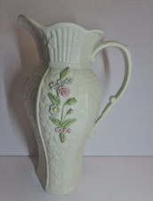 Belleek Millennium 99 Collection Pitcher Embossed Floral & Bird Design Ireland picture