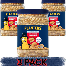 Planters Lightly Salted Dry Roasted Peanuts ~ Heart Healthy  2.16 lb (3 Pack) picture