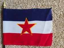 YUGOSLAVIA FORMER FLAG 1945-1991 NEW OLD STOCK ORIGINAL VINTAGE FLAG picture