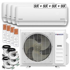 36000 BTU Quad Split 4-Zone 22.5 SEER2 Ductless Wi-Fi Mini Split Heat Pump 3 Ton picture