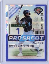 2024 Panini Prospect Edition - Blue Ice Holo #112 - Brice Matthews - SN 86/299 picture