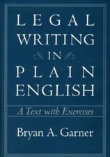 Legal Writing in Plain English: A Text With Exercises - Paperback - GOOD picture