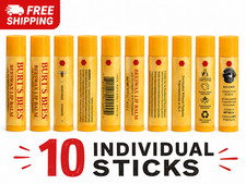 NEW Burts Bees Peppermint Moisturizing Lip Balm 100% Natural LOT OF 10 -FREE S&H picture