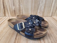 Birkenstock Gizeh Flower Women's Size 9 US 40 EU Black Sandals picture