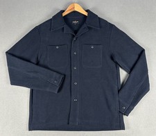 American Giant Shirt Shacket Medium Navy Blue Heavyweight Twill Minimalist Luxe picture