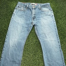 Levi's 514 Slim Straight Jeans Mens 36x30 Blue Denim 100% Cotton Distressed picture