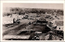 Bartlesville Oklahoma 1895 RPPC Old West Town View Horse Wagons picture