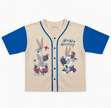 Vintage 1994 Bugs Bunny Sun Sportswear Baseball Jersey Large Looney Tunes Floral picture