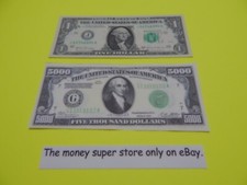 Reproduction U.S. $5,000 Dollar Bill Series 1934 heads every time on both sides. picture
