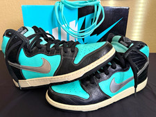 Nike SB Dunk High Tiffany Aqua Chrome Black Skate Shoes US 13 Medium D picture