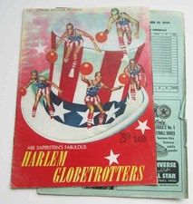 Harlem Globetrotters 1956 Souvenir Program + November 10 Scorecard Low Grade picture