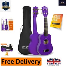 Beginner-Friendly 21 Inch Purple Soprano Ukulele with Free Carry Bag & Lessons picture