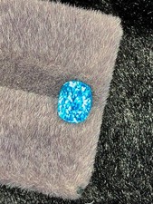 Certified 14.60 Ct Natural Cambodian Blue Imperial Zircon Cushion Loose Gemstone picture