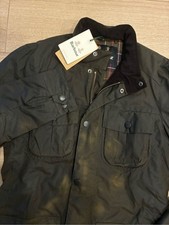 NWT Barbour Men’s Corbridge Waxed Jacket Olive Green Size S picture
