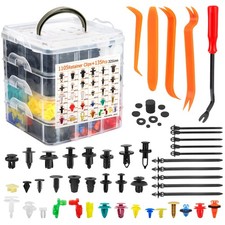 1240PCS Car Retainer Clips Kit- 32 Sizes Push Trim Fasteners & Remover Tool picture