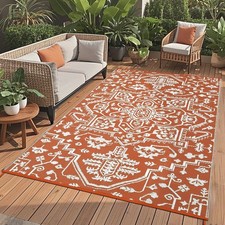 Garveehome 8X10 Large Outdoor Rug For Patio Rugs Waterproof Reversible Plastic picture