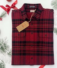 $178 FAHERTY Legend Sweater Shirt Mens XXL Red Cedar  Plaid Knit MXC0002 picture