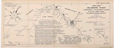 1914 DELAWARE River Map NEW JERSEY - PENNSYLVANIA - DELAWARE BAY Nautical Survey picture