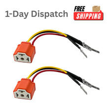 Yourkar 2PCS Ceramic H4 9003 HB2 Wiring Harness Headlight Socket 16AWG.. picture