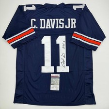 Autographed/Signed Chris Davis Jr. Auburn Blue College Jersey JSA COA picture