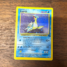 Pokémon TCG Lapras Fossil 10/62 Holo Holo Rare ENG Basic 80HP Unlimited picture