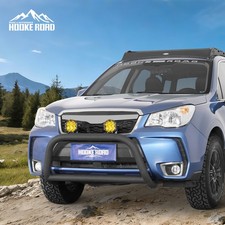 BLACK STEEL TUBULAR FRONT BULL BAR BRUSH GUARD FIT SUBARU FORESTER 2014-2018 picture