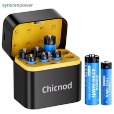 8x Lithium Batteries 1.5V box 4255mWh 1512mWh Slot Charging Rechargeable AA+AAA picture
