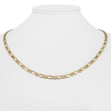 18k Yellow Gold 15.6g Solid Vintage 3.5mm Curb Link Chain Necklace Italy 19.5