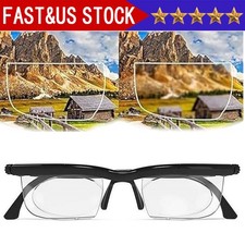 Dial Adjustable Glasses Variable Focus For Reading Distance Vision Eyeglasses picture