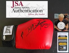 DOLPH LUNDGREN SIGNED BOXING GLOVE + “DRAGO” INSC. *ROCKY IV* PROOF JSA COA picture